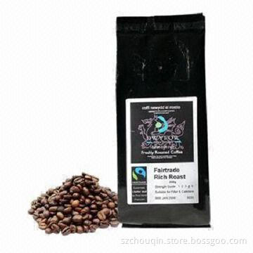 Quad Seal Coffee Bean Pouch, Made of Aluminum Foil Material, Eco-friendly